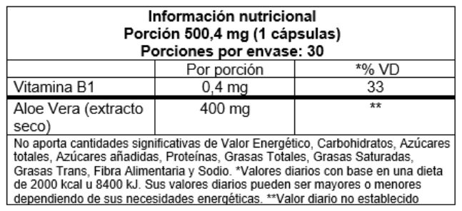 Vitatech Aloe Vera Plus x 30 Cápsulas - Imagen 2