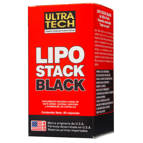 Ultra Tech Lipo Stack Black x 60 Capsulas