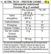PROTEIN COOKIE 60 g Ultra Tech Caja X 12 Unidades