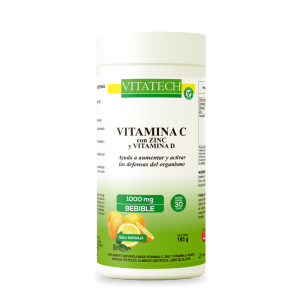 Vitamina C 1000 mg en polvo con Zinc y Vitamina D