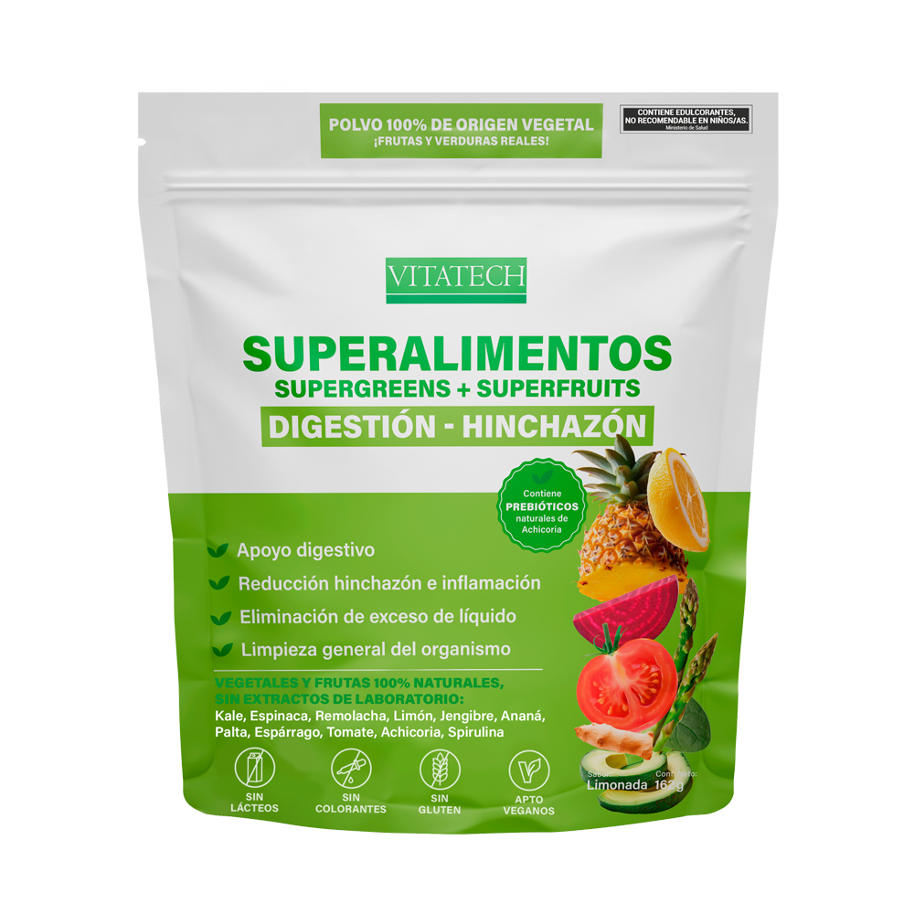 Vitatech Superalimento Digestión-Hinchazón - Sabor Limón x 162 g