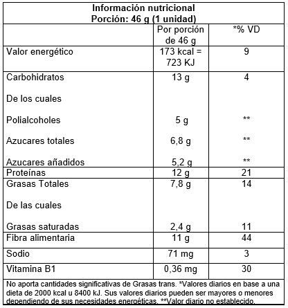 Christmas Protein Bar - 46 g Sabor pasta de maní y vainilla con trozos de garrapiñada x 12 Unidades - Imagen 2